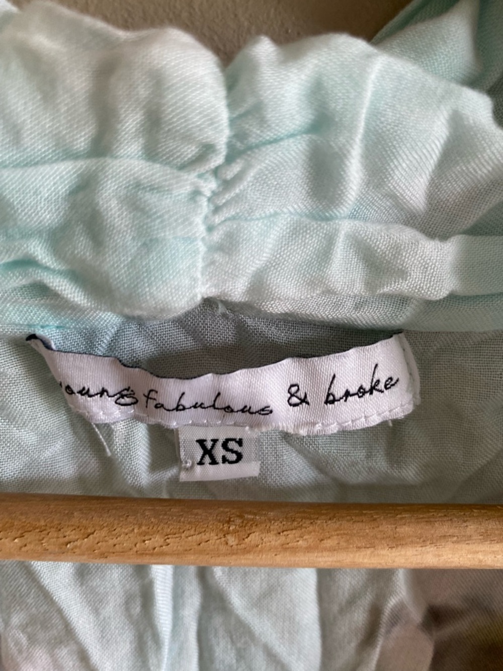 Young Fabulous & Broke Front-Tie Tie-Dye Blouse in Yellow, Light Blue & Gray - Picture 4 of 10